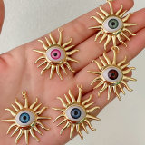 Evil Eye Sun Flower Charm