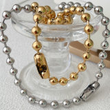 8mm Stainless Stell Ball Necklace 16-18inch