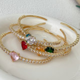 Pave Heart Bangle