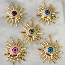 Evil Eye Sun Flower Charm