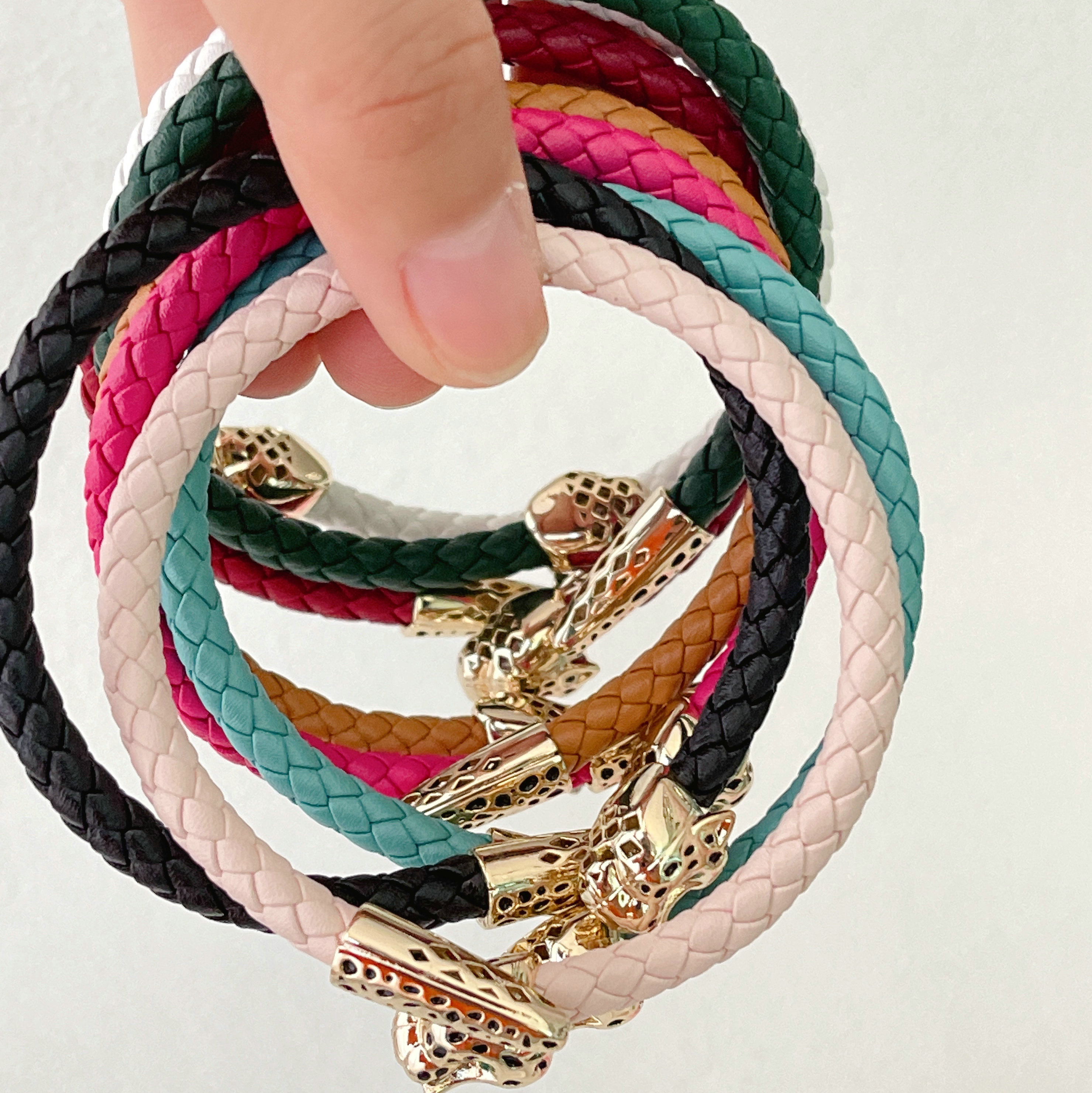 Leather Leopard Bracelet