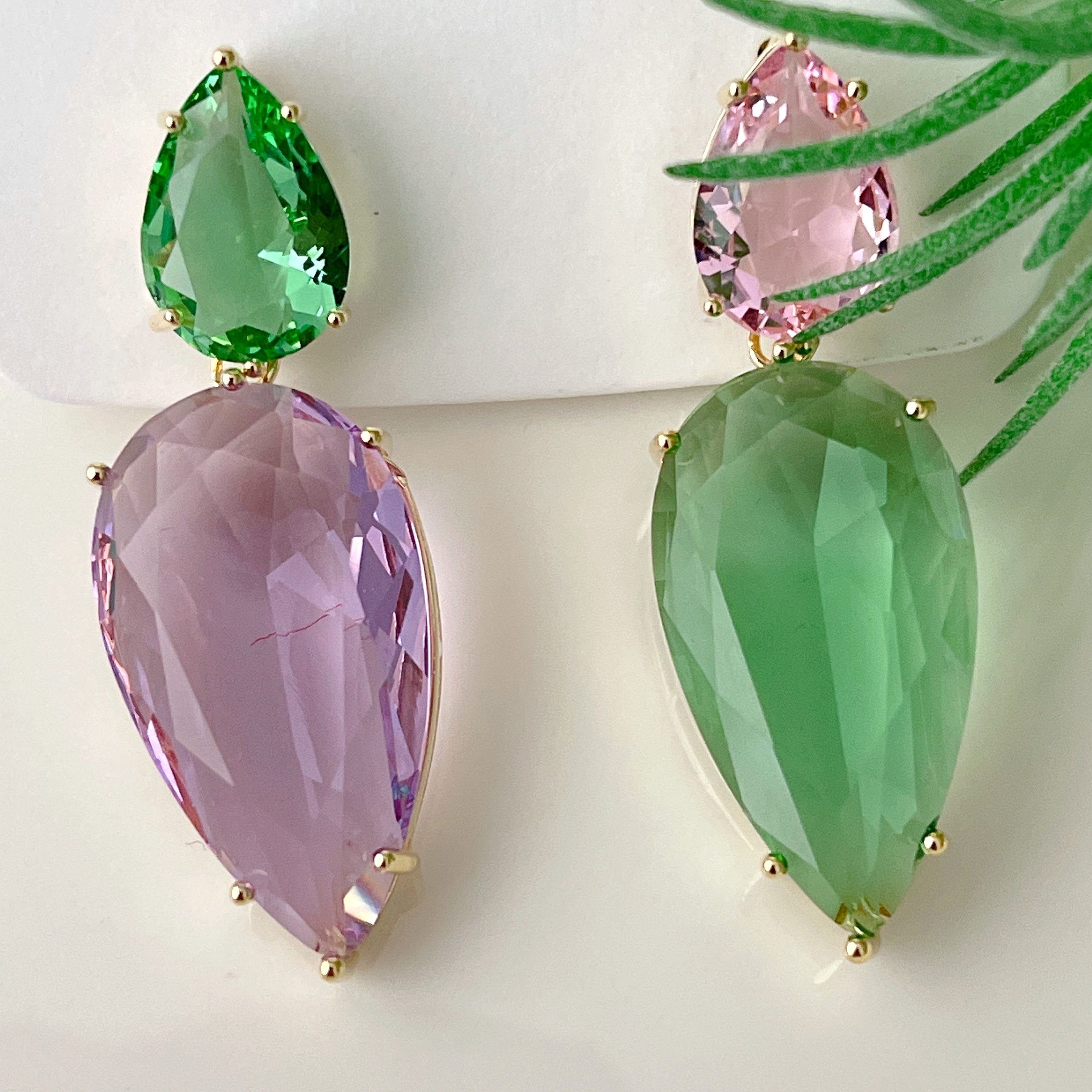AB Color Crystal Earrings
