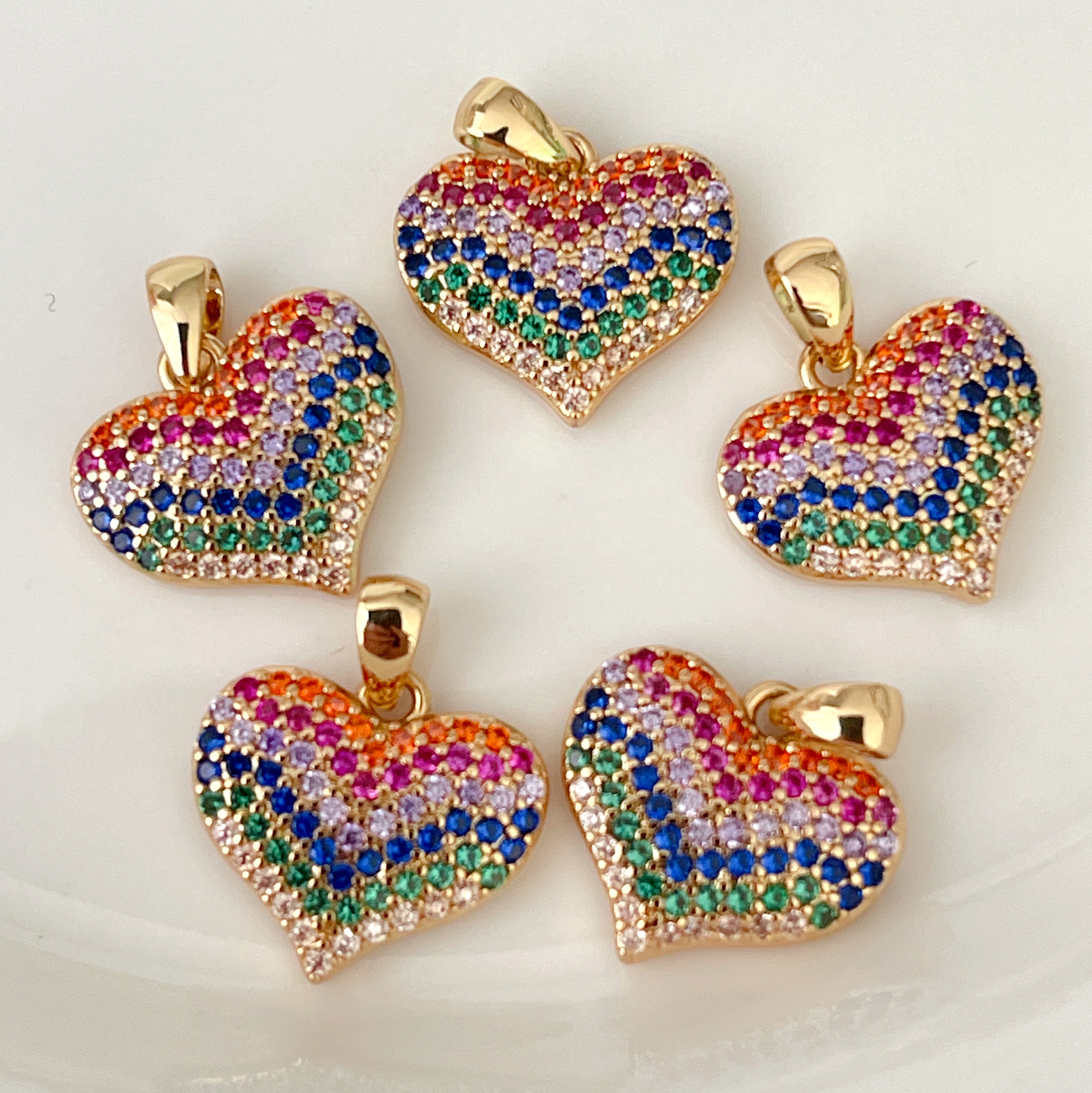 Colorful Heart Charm