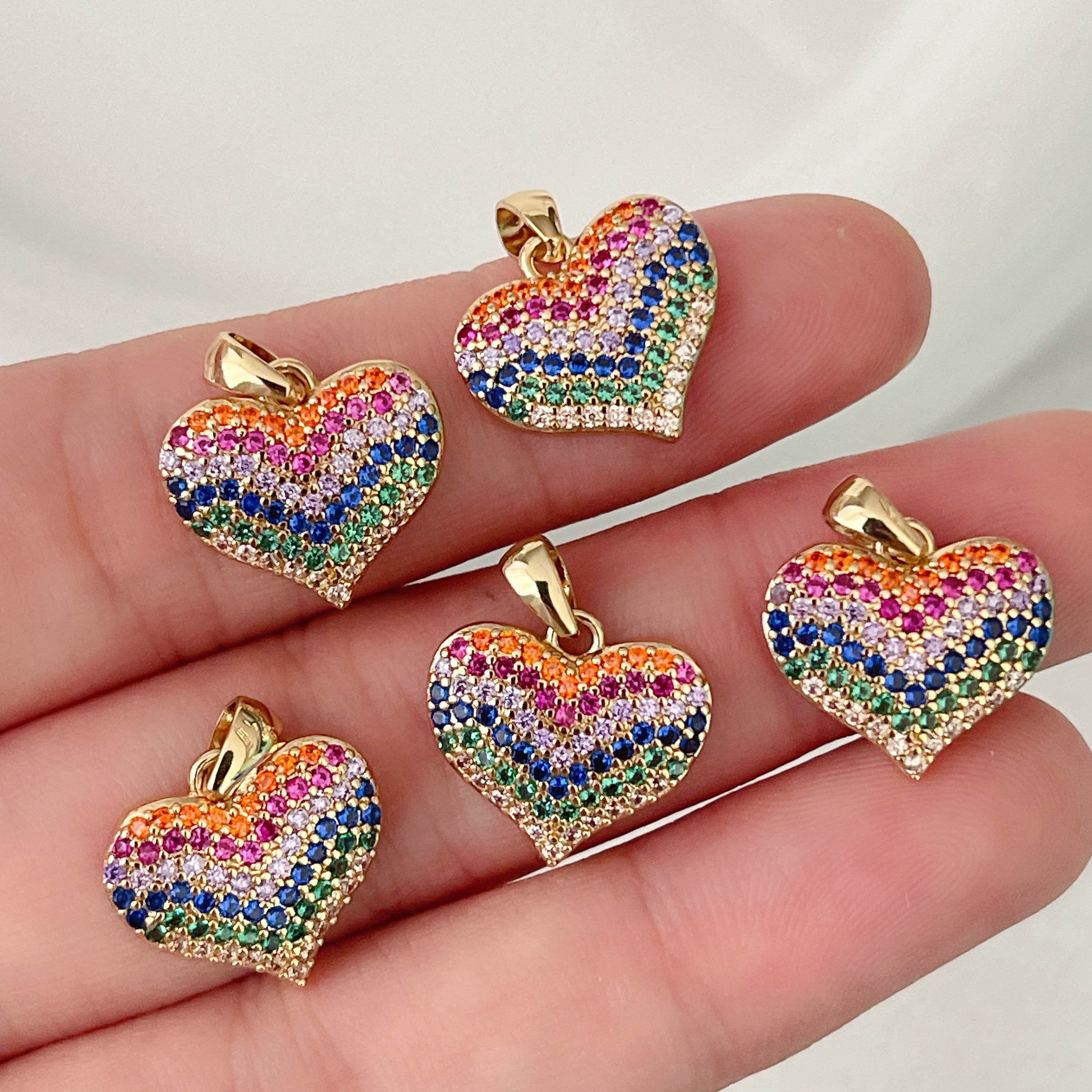 Colorful Heart Charm