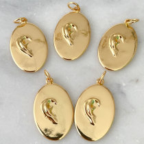 Oval Metal Charm