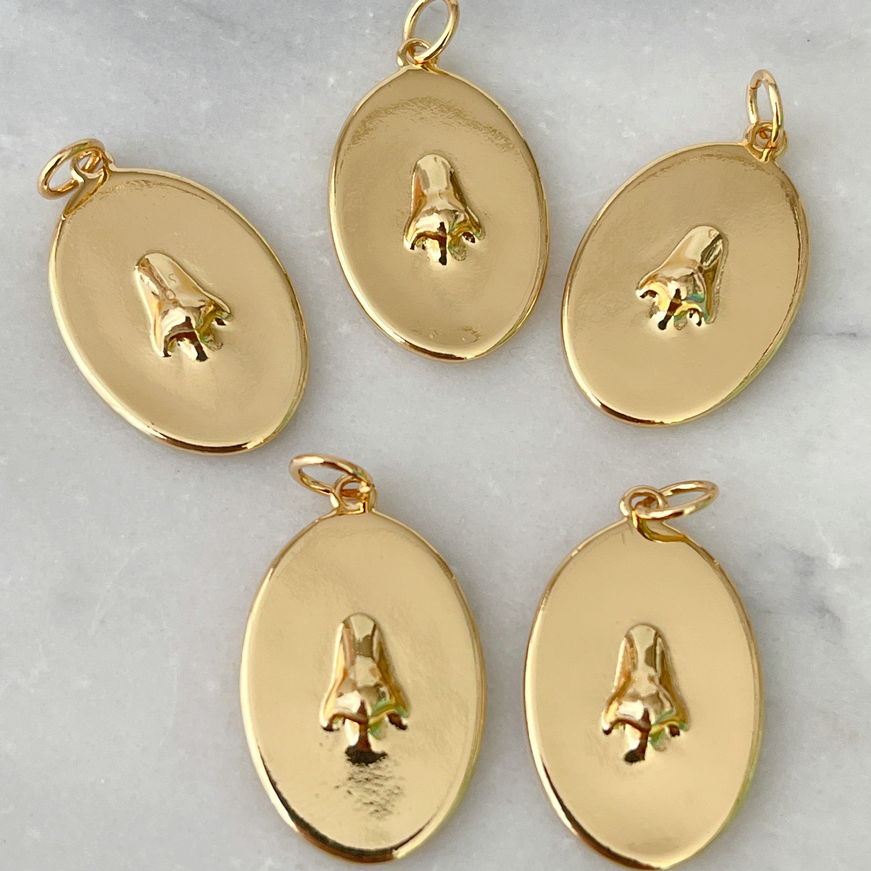 Oval Metal Charm