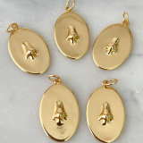 Oval Metal Charm
