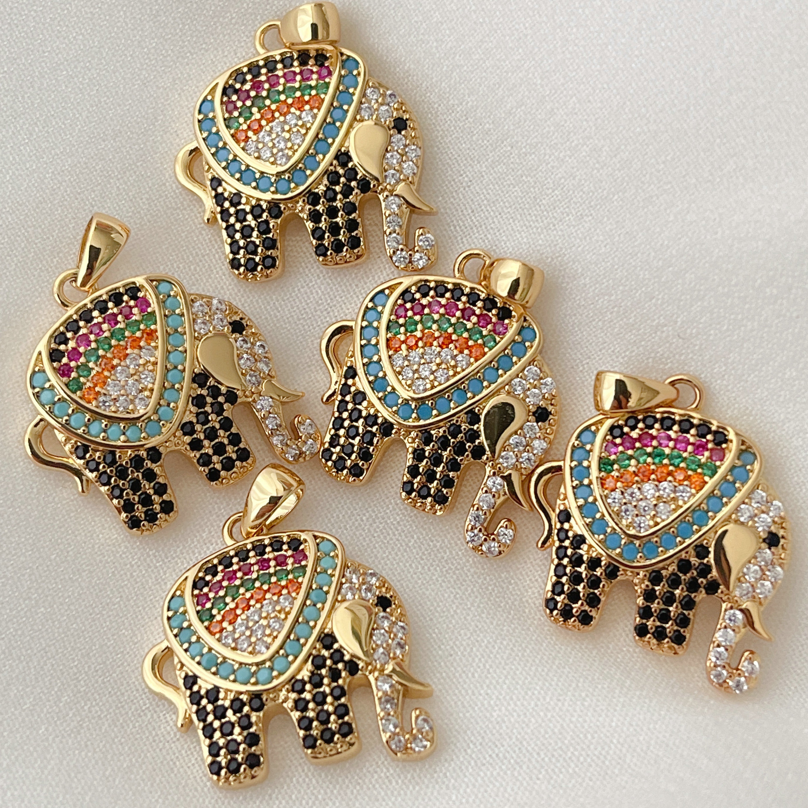 Pave Elephant Charm