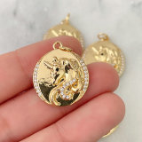 Oval Shape Unicorn Charm