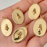 Oval Metal Charm