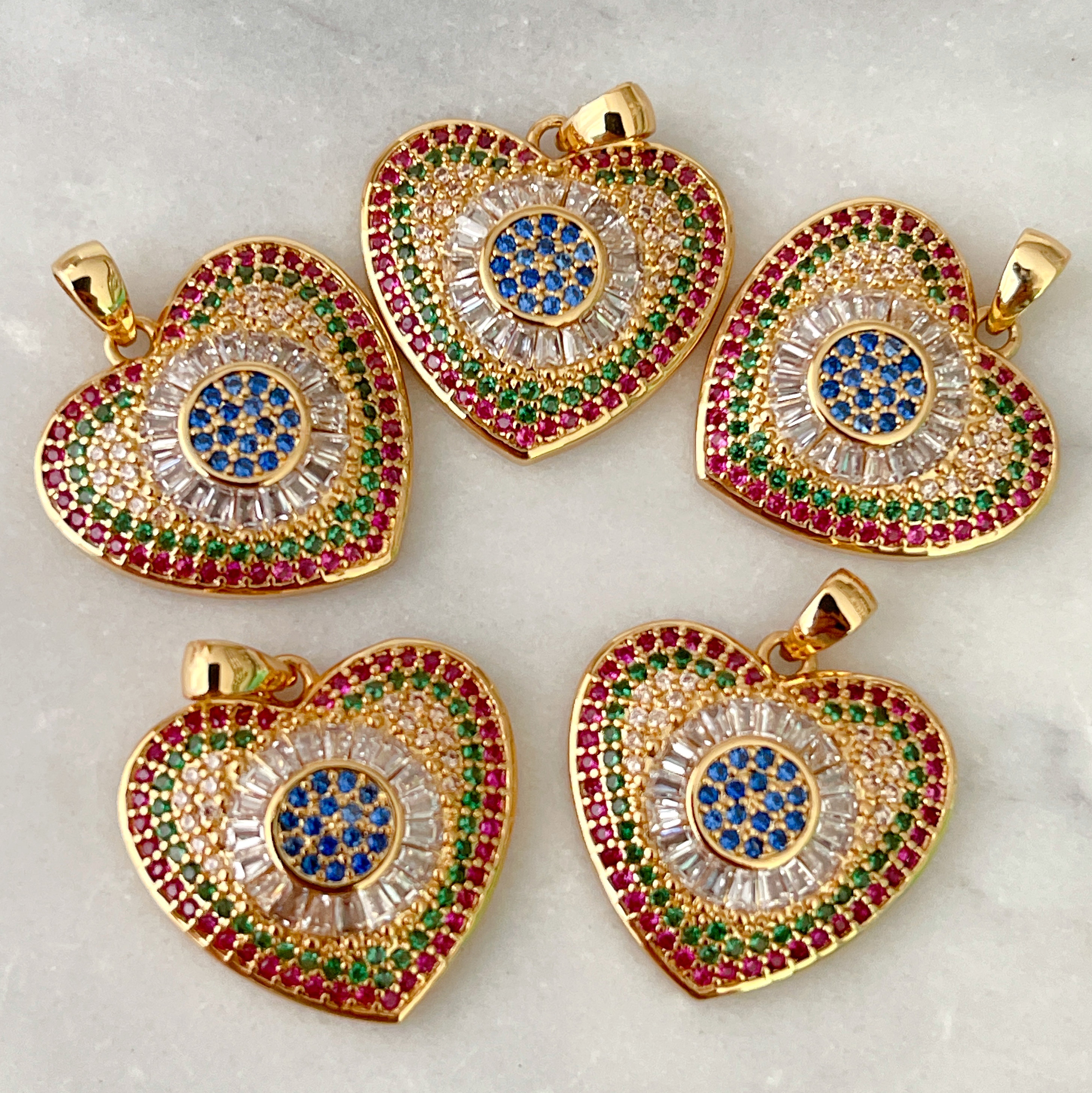 Colorful Heart Pendant