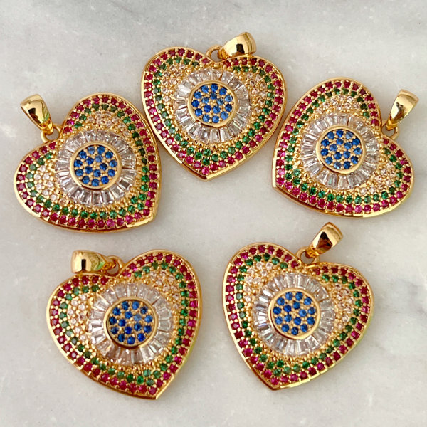 Colorful Heart Pendant