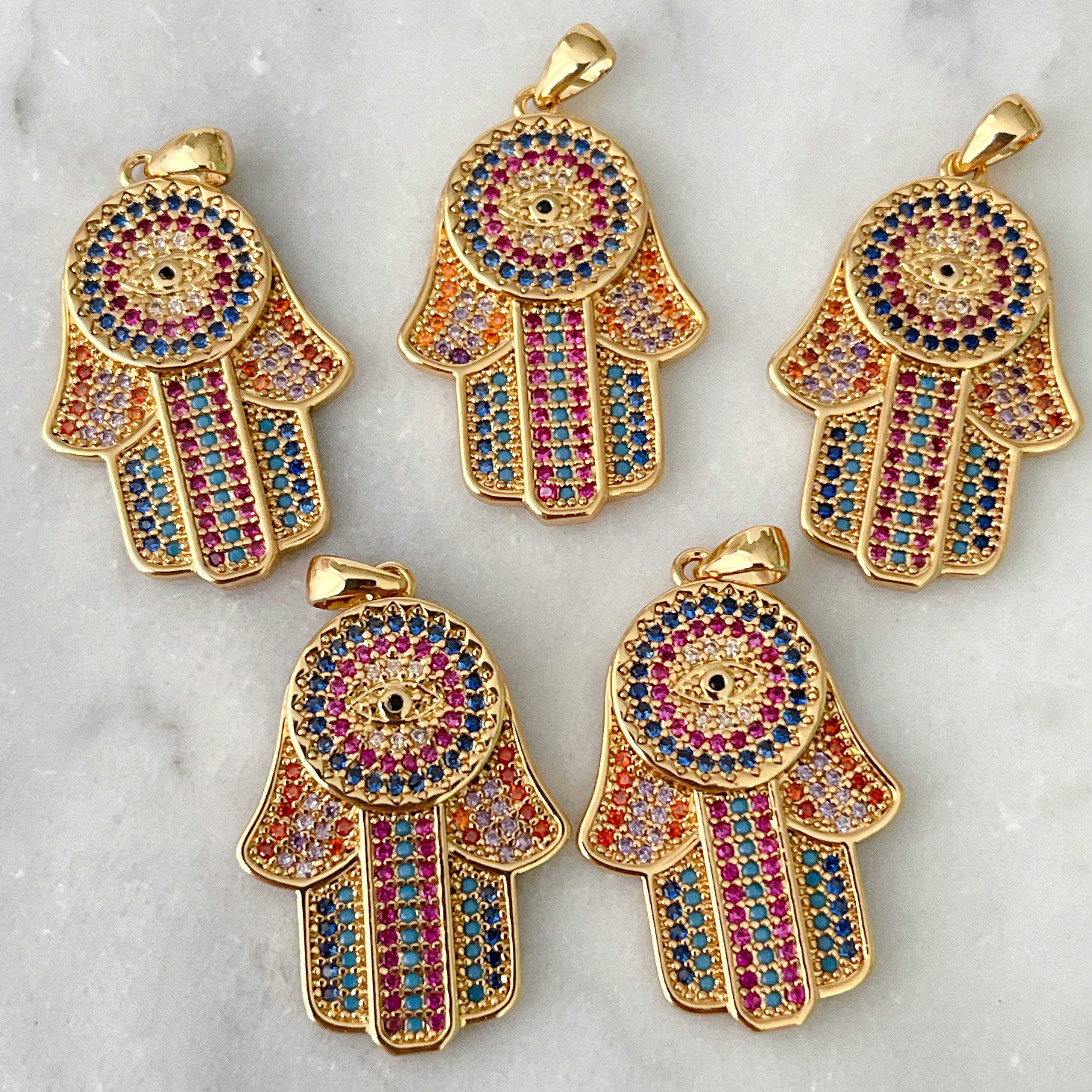 Colorful Eye Hand Charm