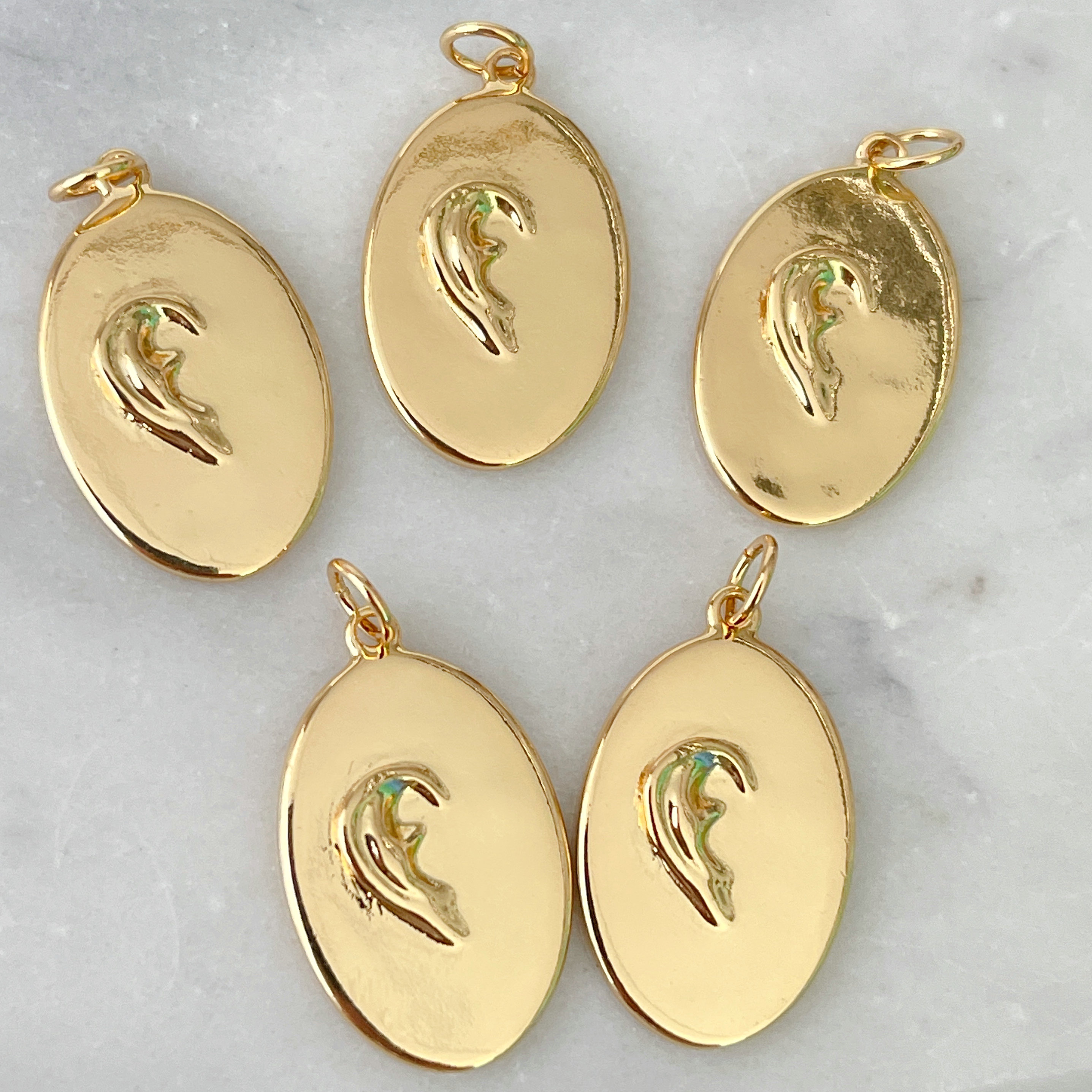 Oval Metal Charm