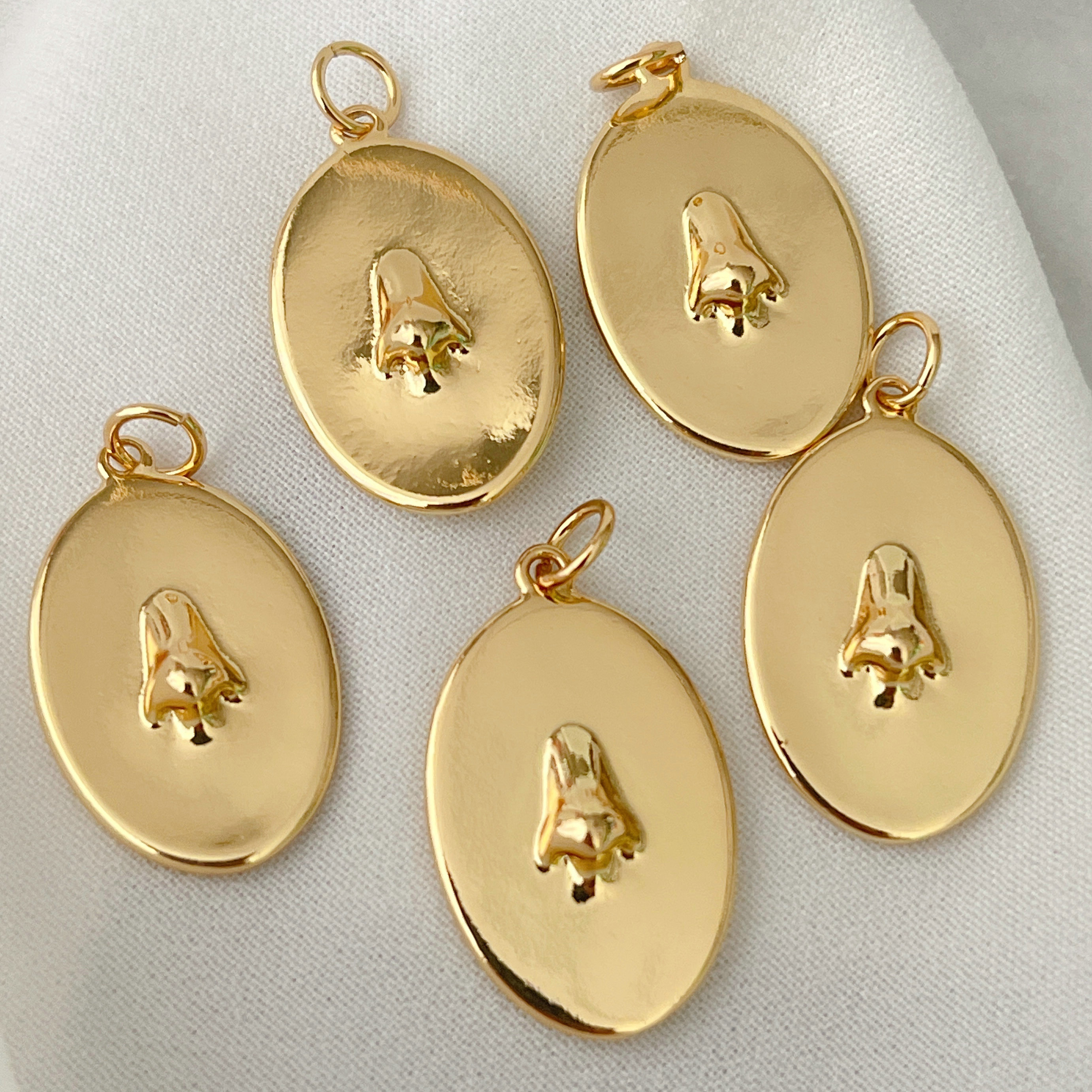 Oval Metal Charm