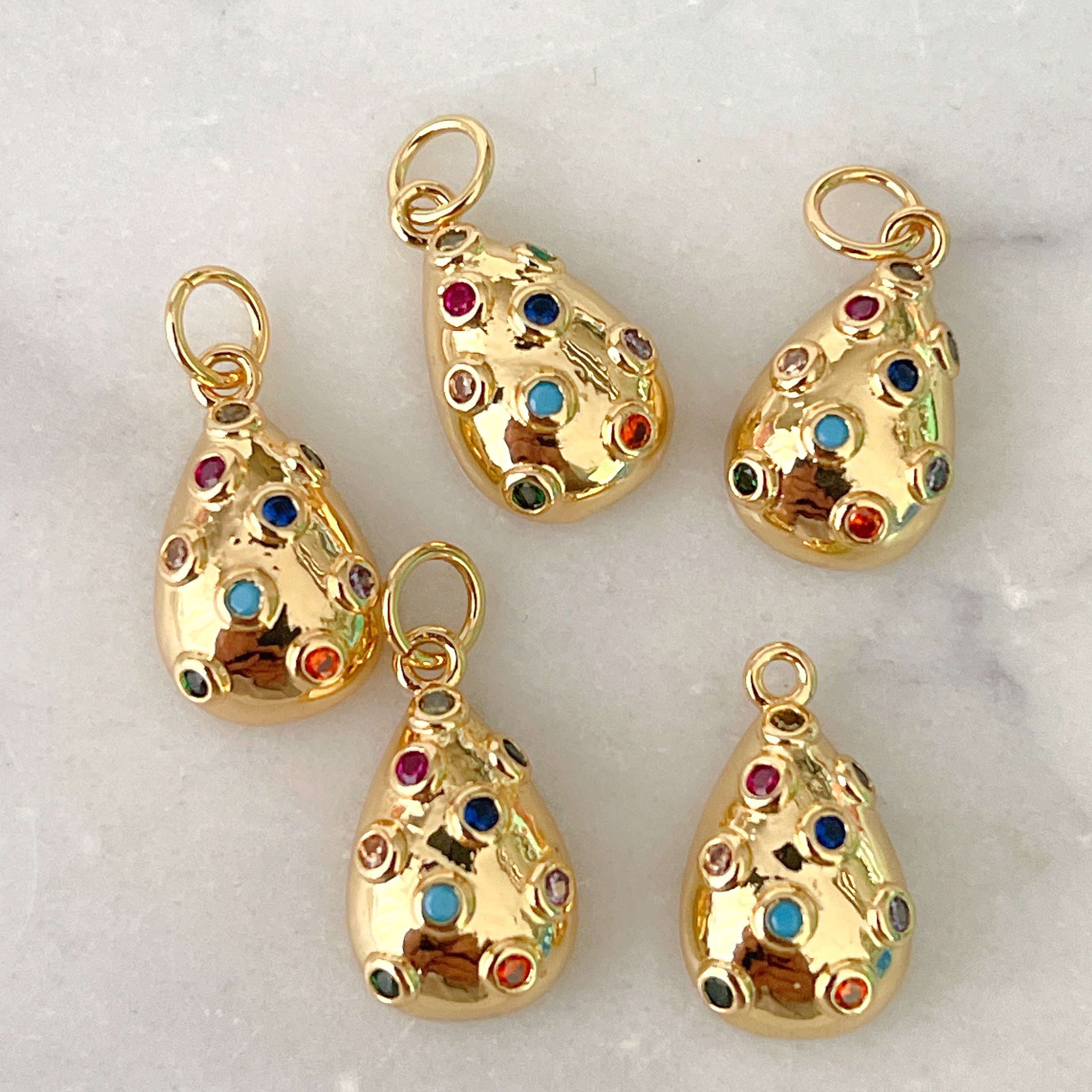 Colorful Water-Drop Charm