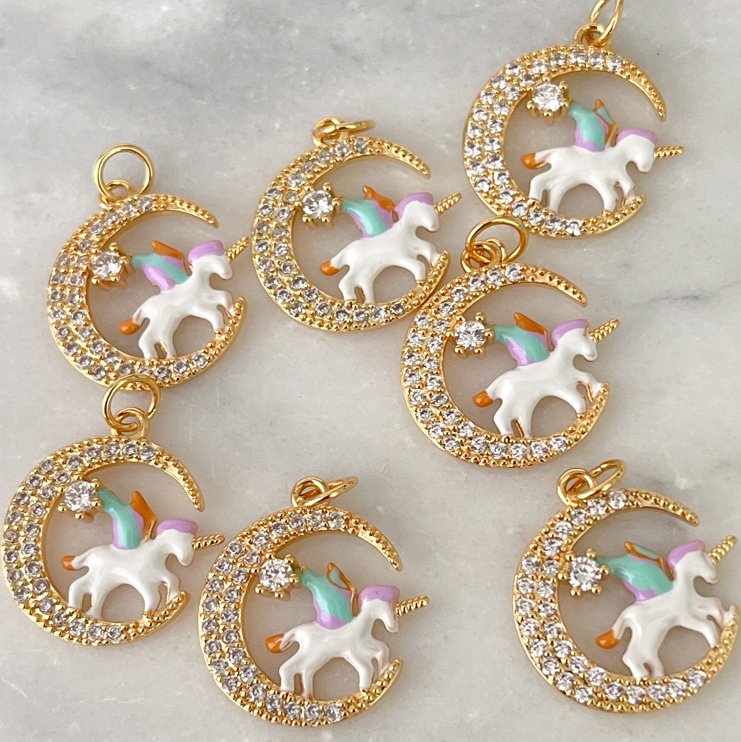 White Unicorn Charm