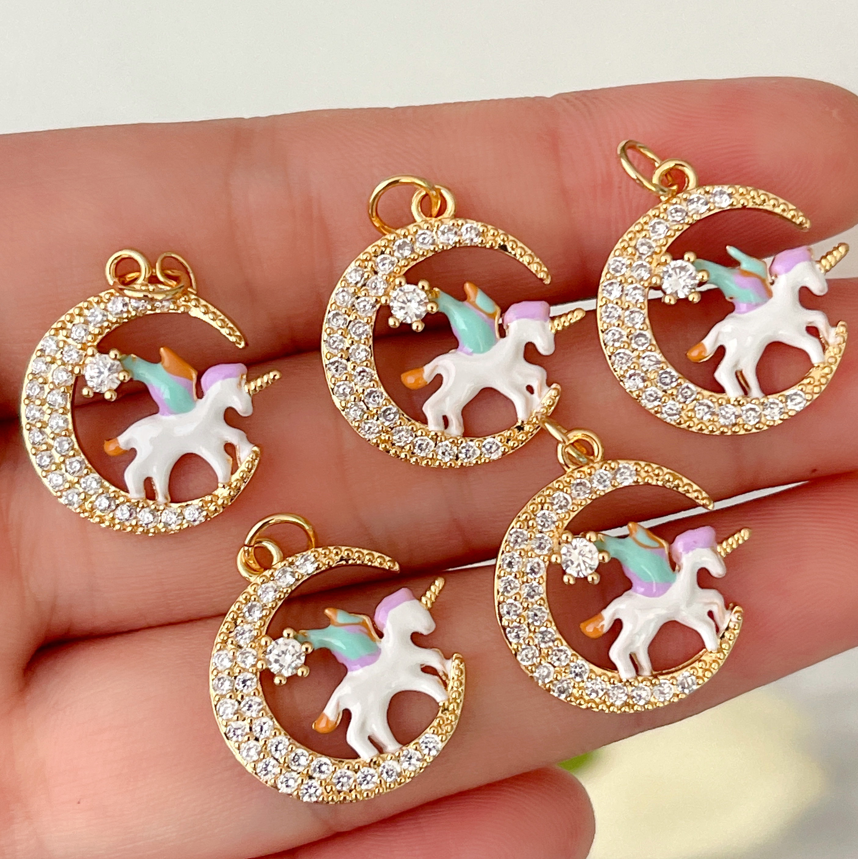 White Unicorn Charm