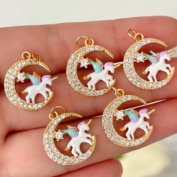 White Unicorn Charm