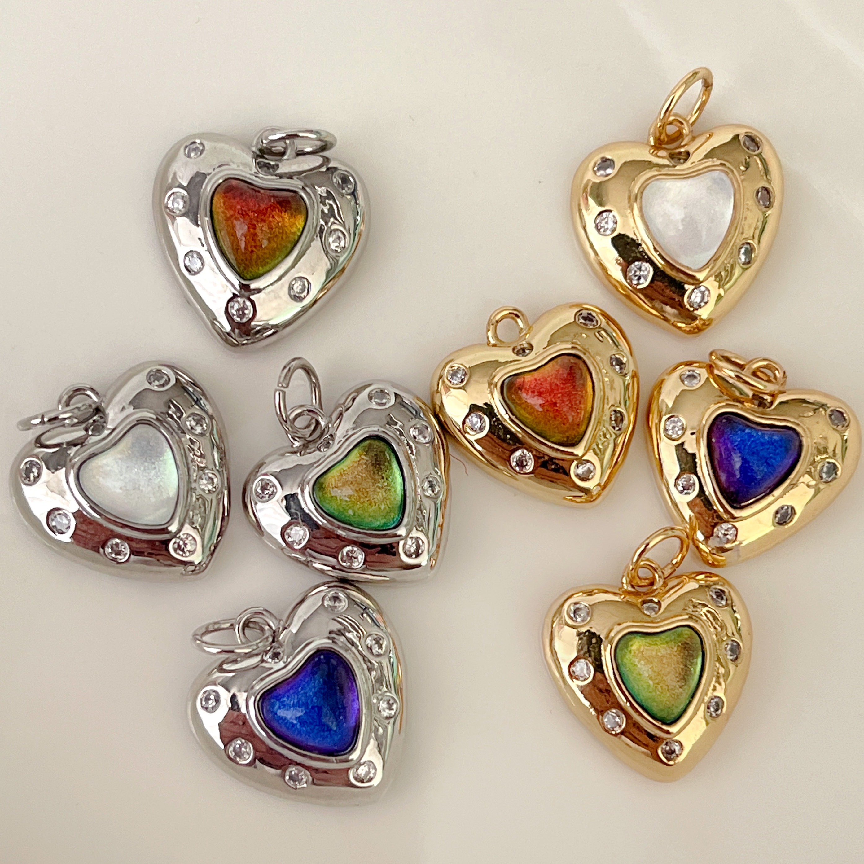 Gemstone Heart Charm