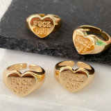 Metal  Fuck Off   Adjustable Ring