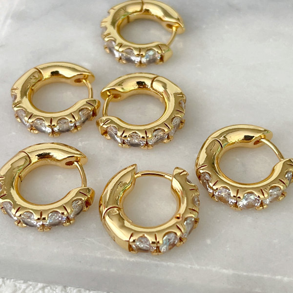 18K Gold Plated Simple Hoop Earrings
