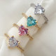 Pave Heart Adjustable Ring