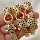 Black Leopard Cuban Bangle