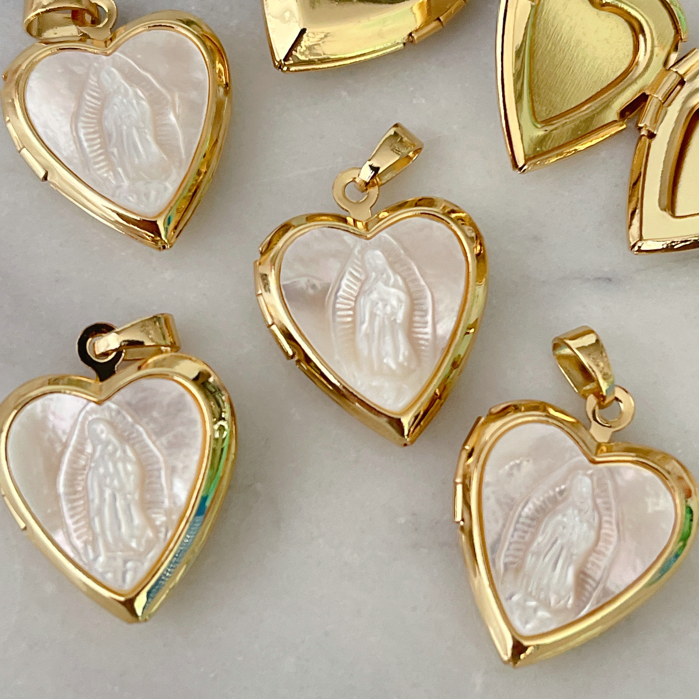 MOP Virgin Mary  Album box Pendant