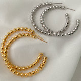 Ball Hoop Earrings