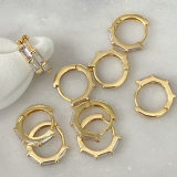 Small Zircon Hoop Earrings