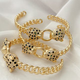 Black Leopard Cuban Bangle