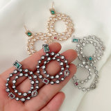 Double Round Charm Earrings