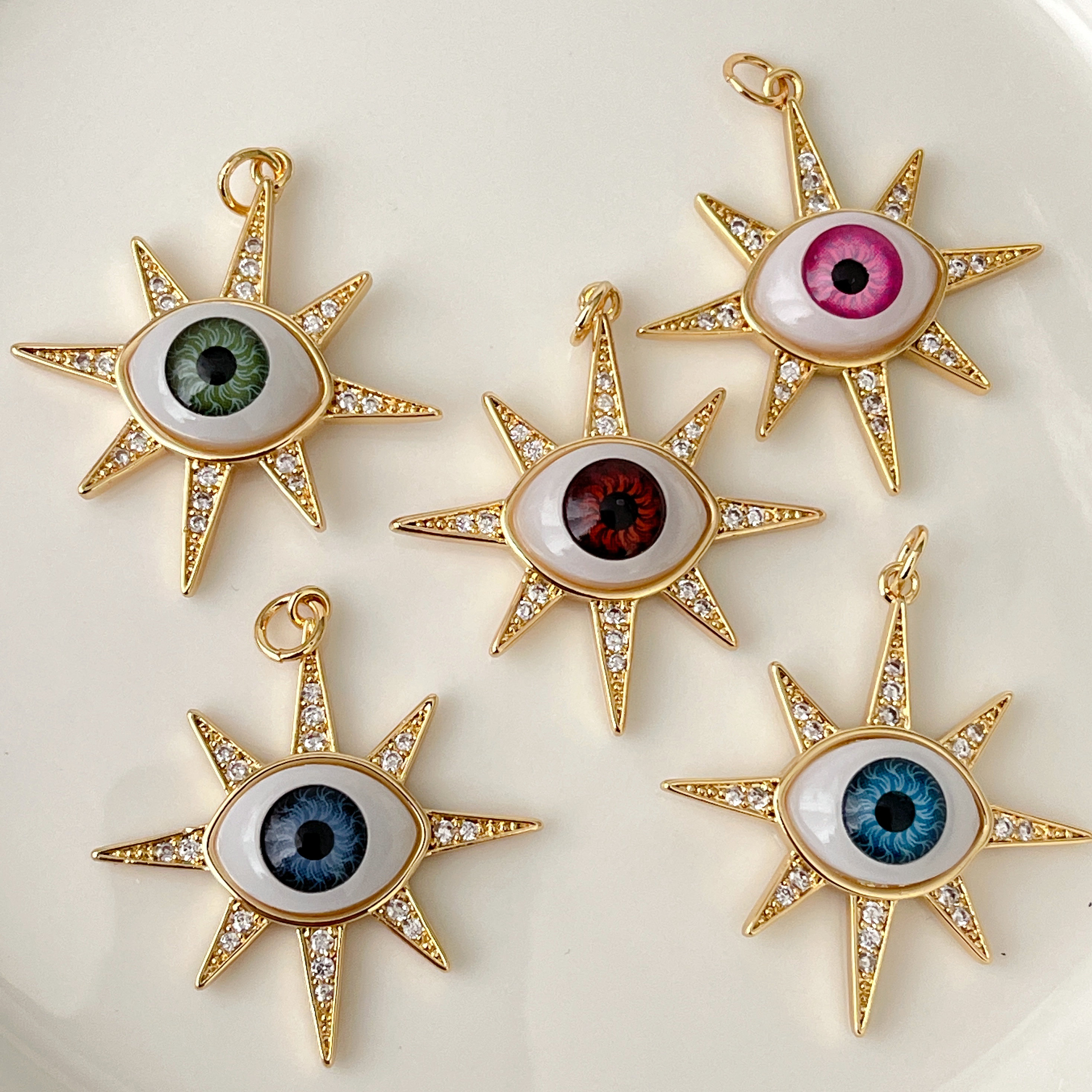 Sunflower Eye Charm