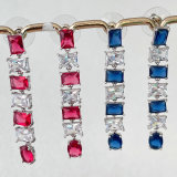 Pave Square Zircon Earrings