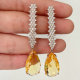 Yellow Zircon Pendant Earrings
