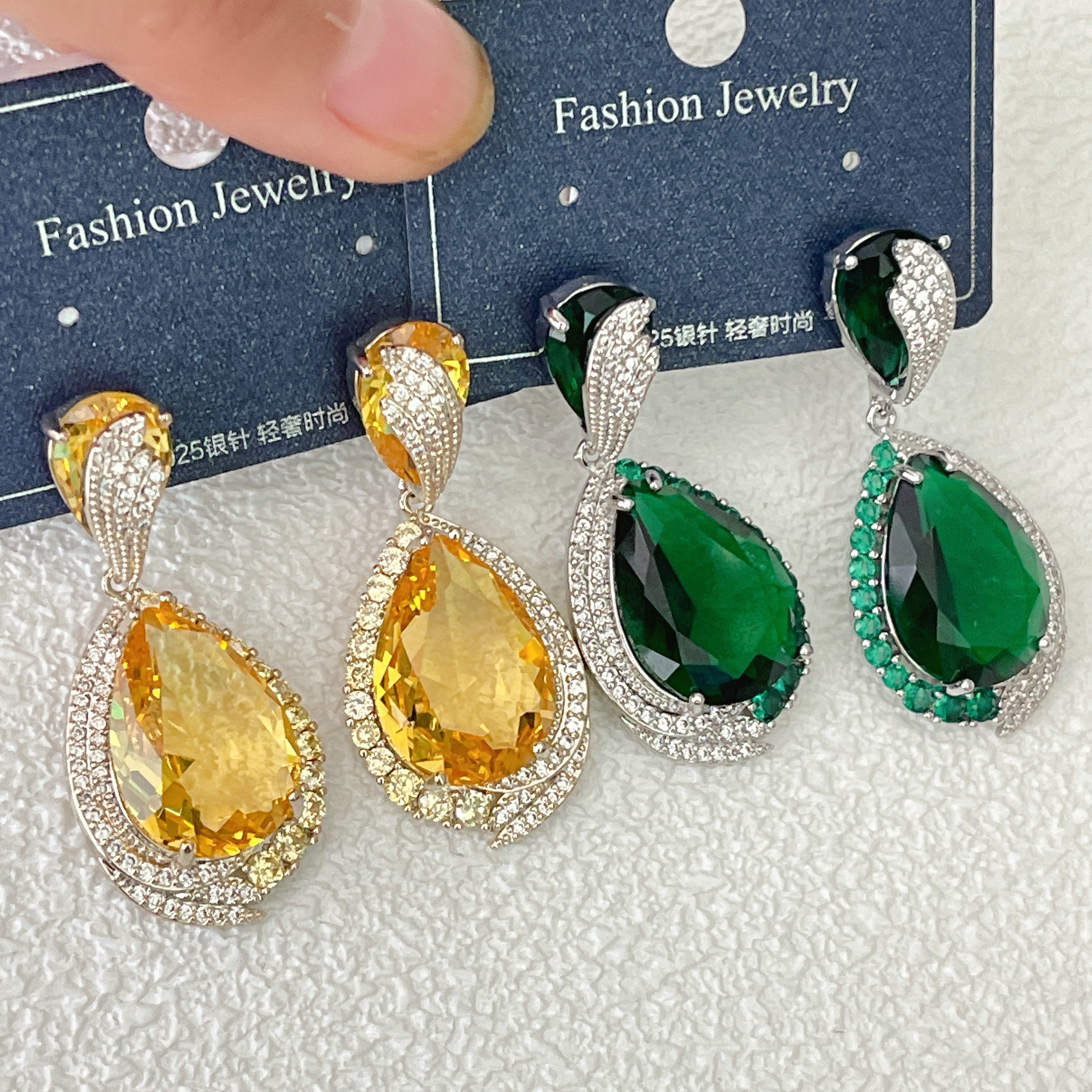 Water Drop ZIrcon Earrings