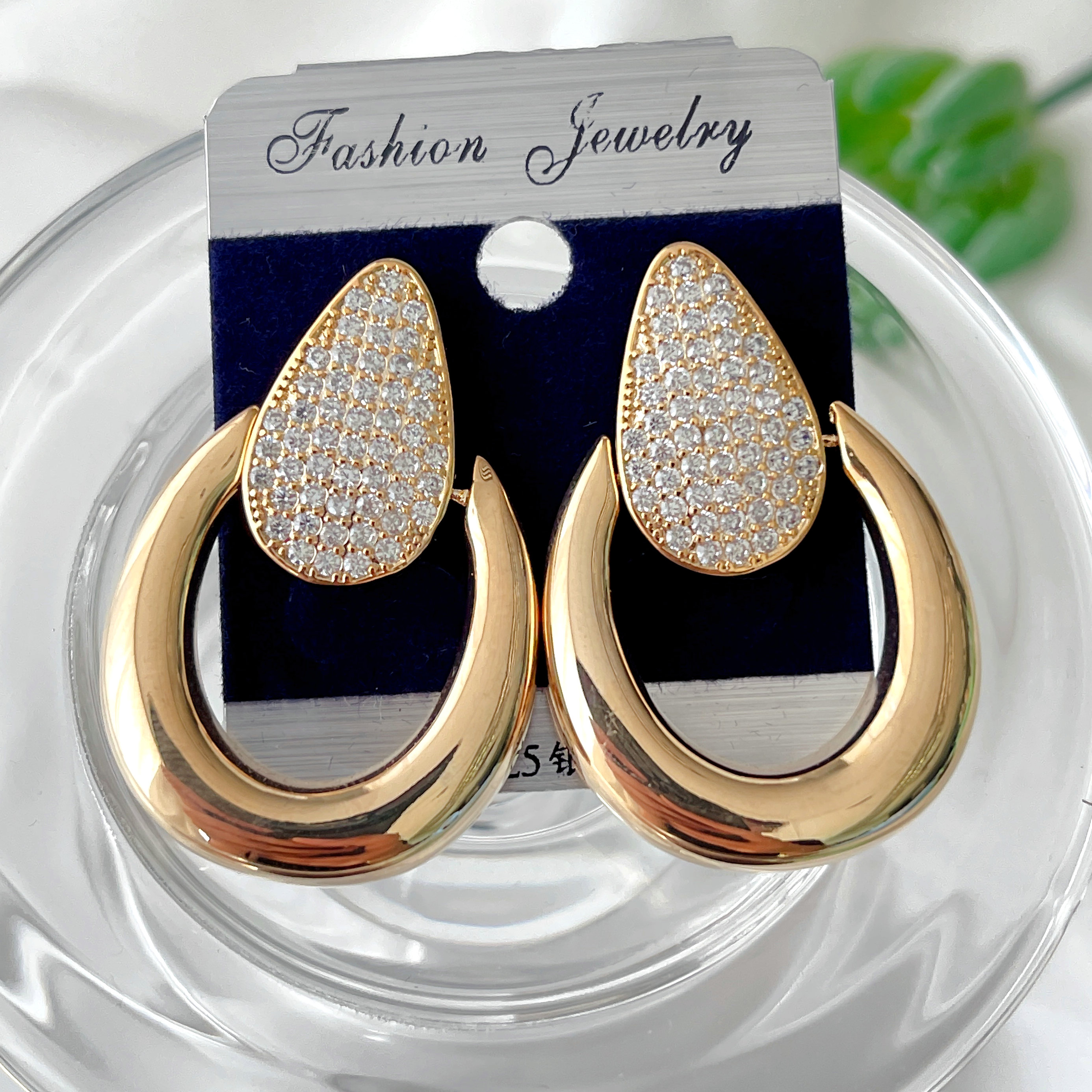 Metal Round Charm Earrings