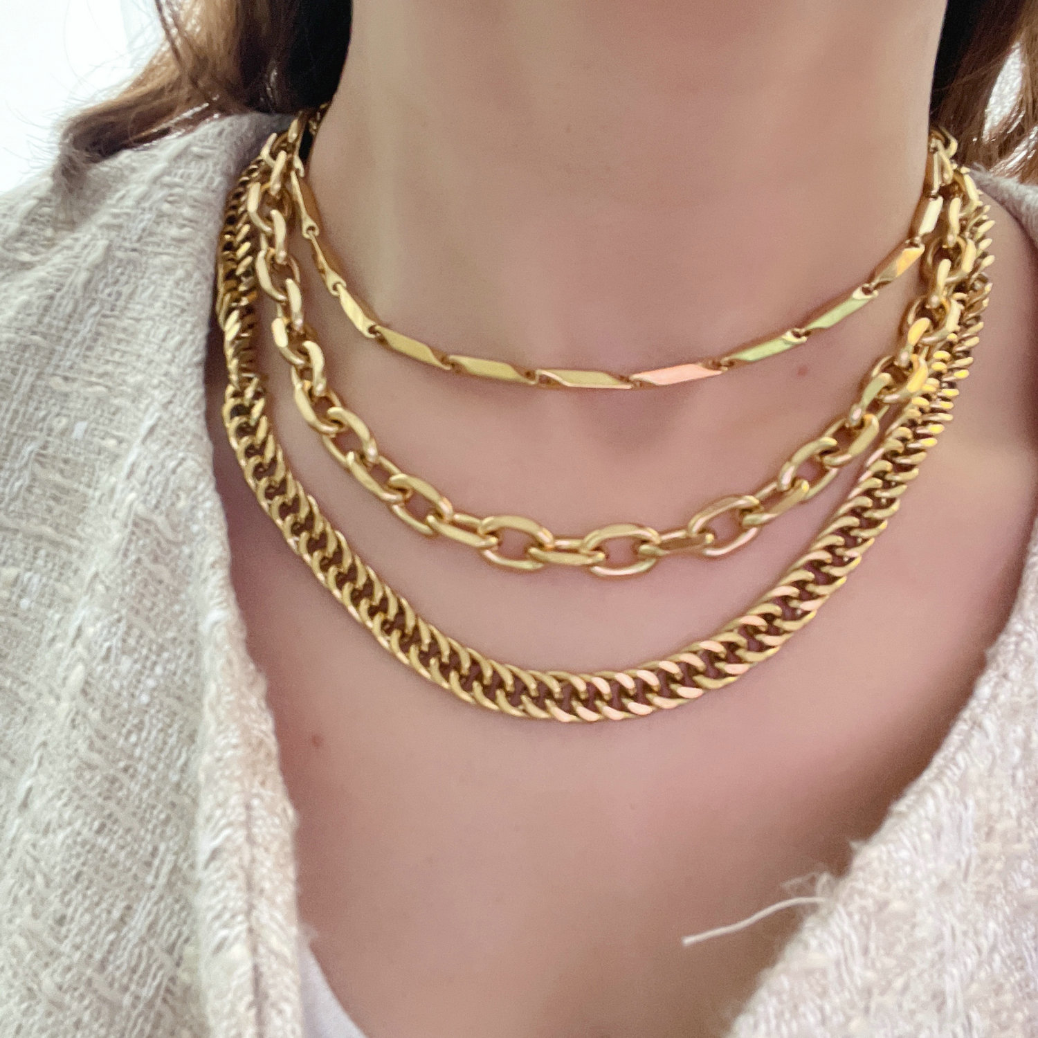 Stainless Steel Simple Chain Necklace