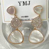 Three Charm Long Earrings