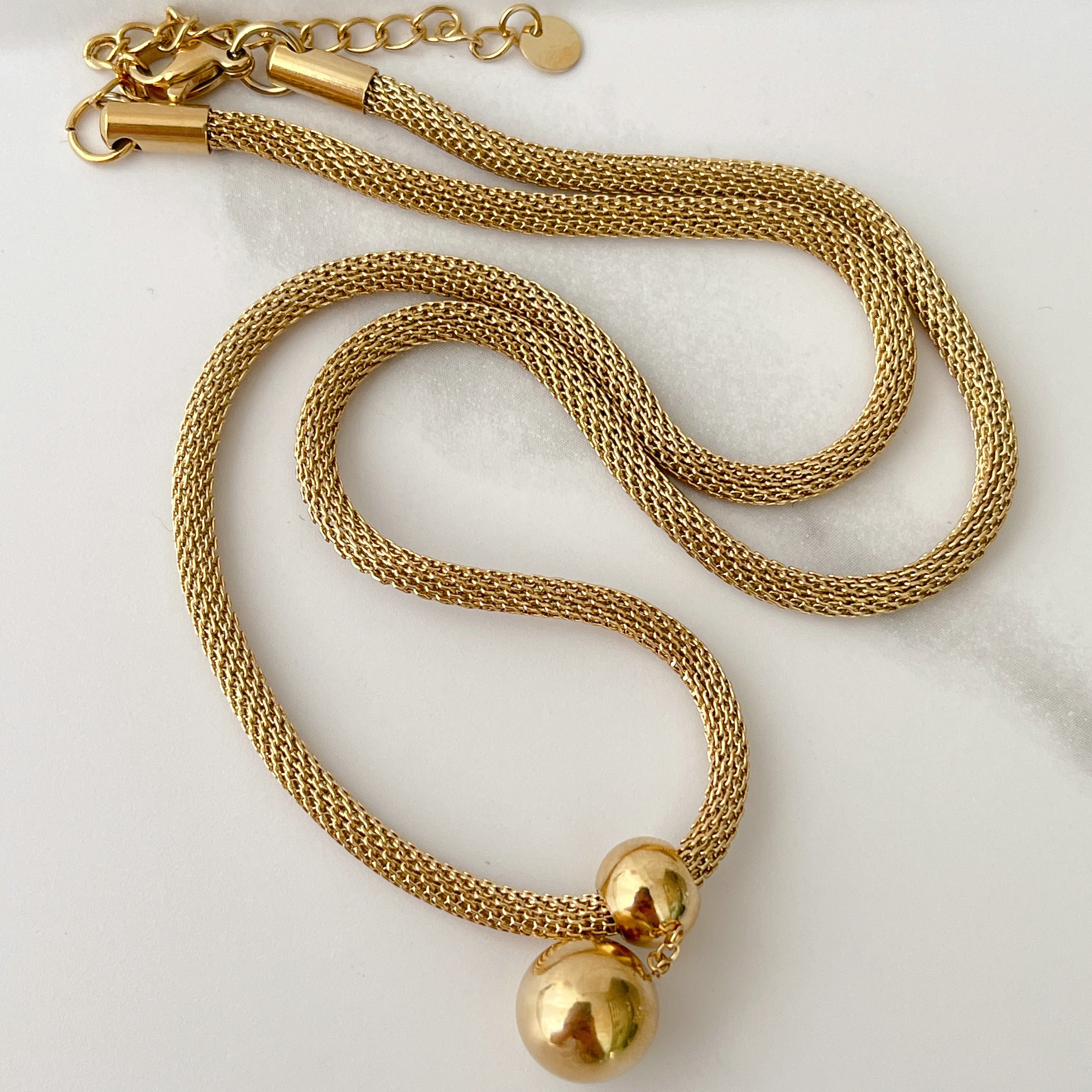 Stainless Steel Ball Necklace