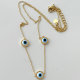 Stainless Steel White Eye Necklace