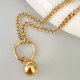 Stainless Steel Ball Charm Necklace