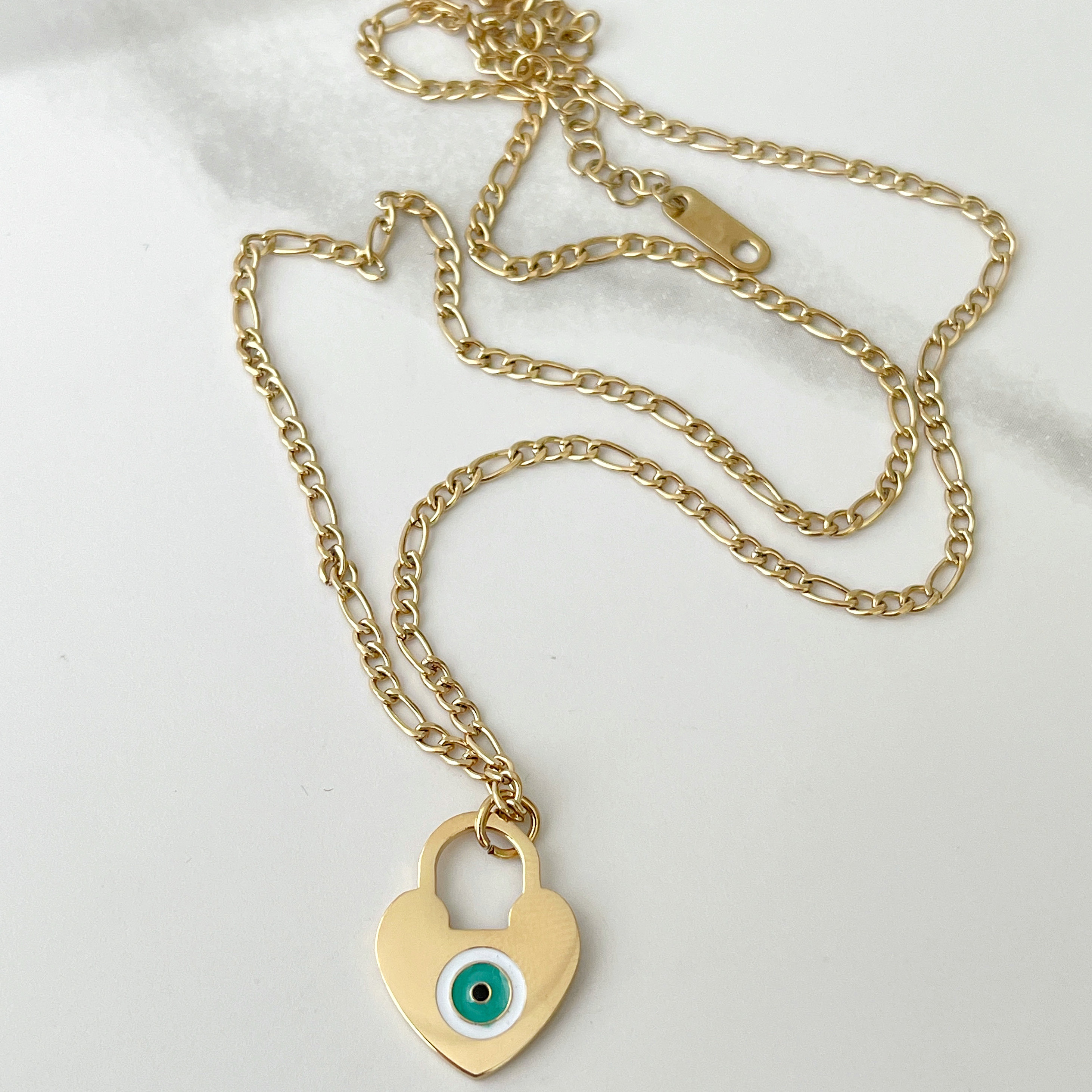 Stainless Steel Locker Eye Necklace