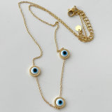Stainless Steel White Eye Necklace