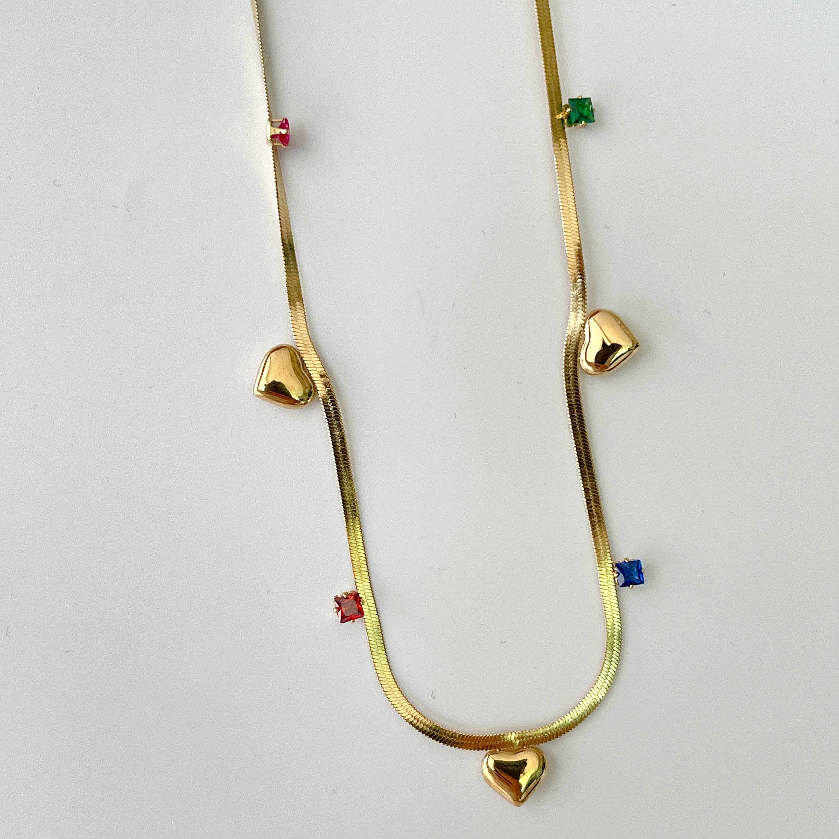 Stainless Steel Heart Charm Necklace