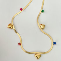 Stainless Steel Heart Charm Necklace