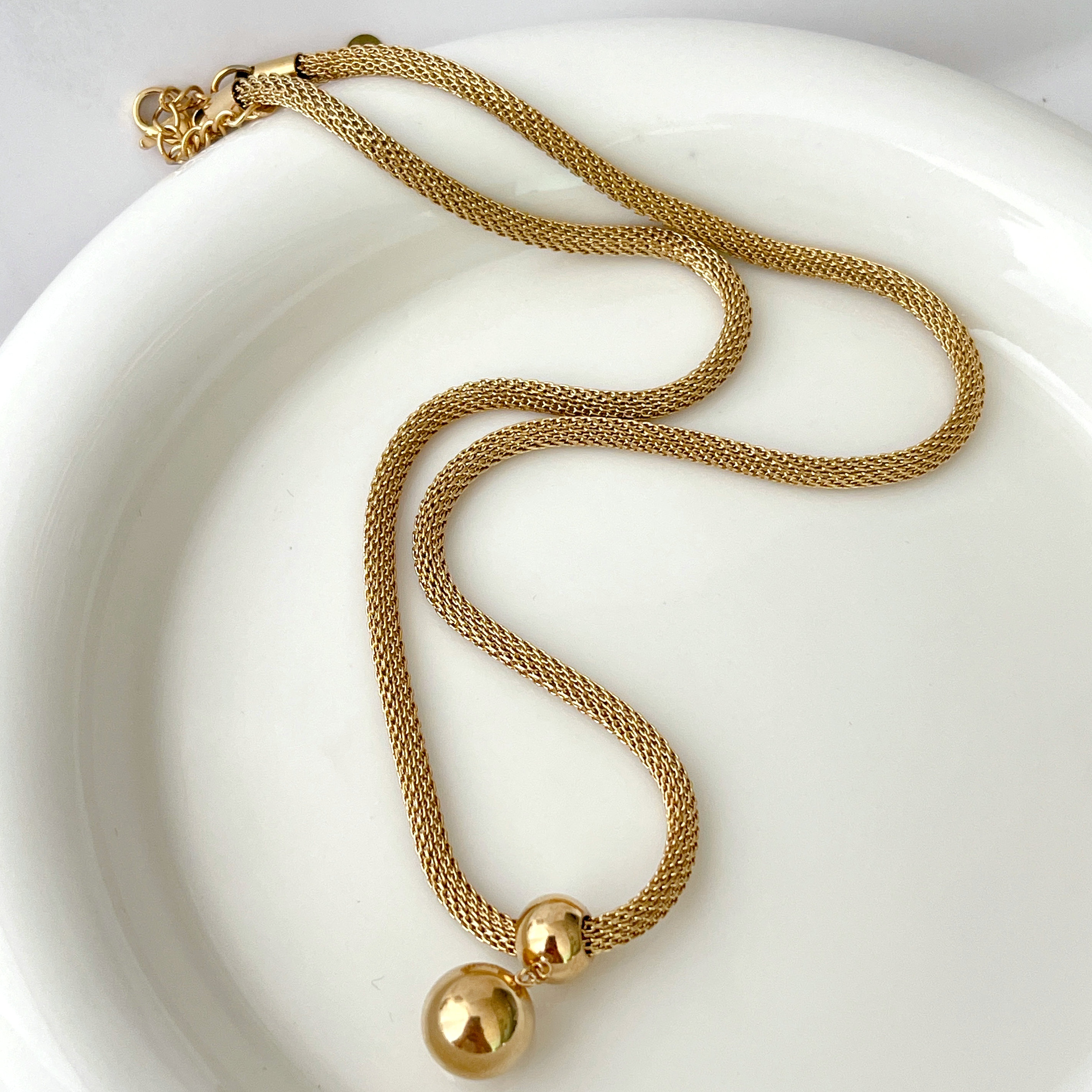 Stainless Steel Ball Necklace