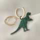 Green dinosaur Earrings