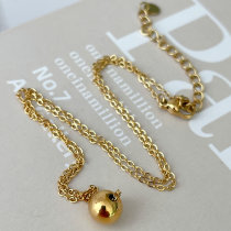 Stainless Steel Simple Ball Necklace